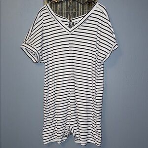 Striped V-Neck Women's romper